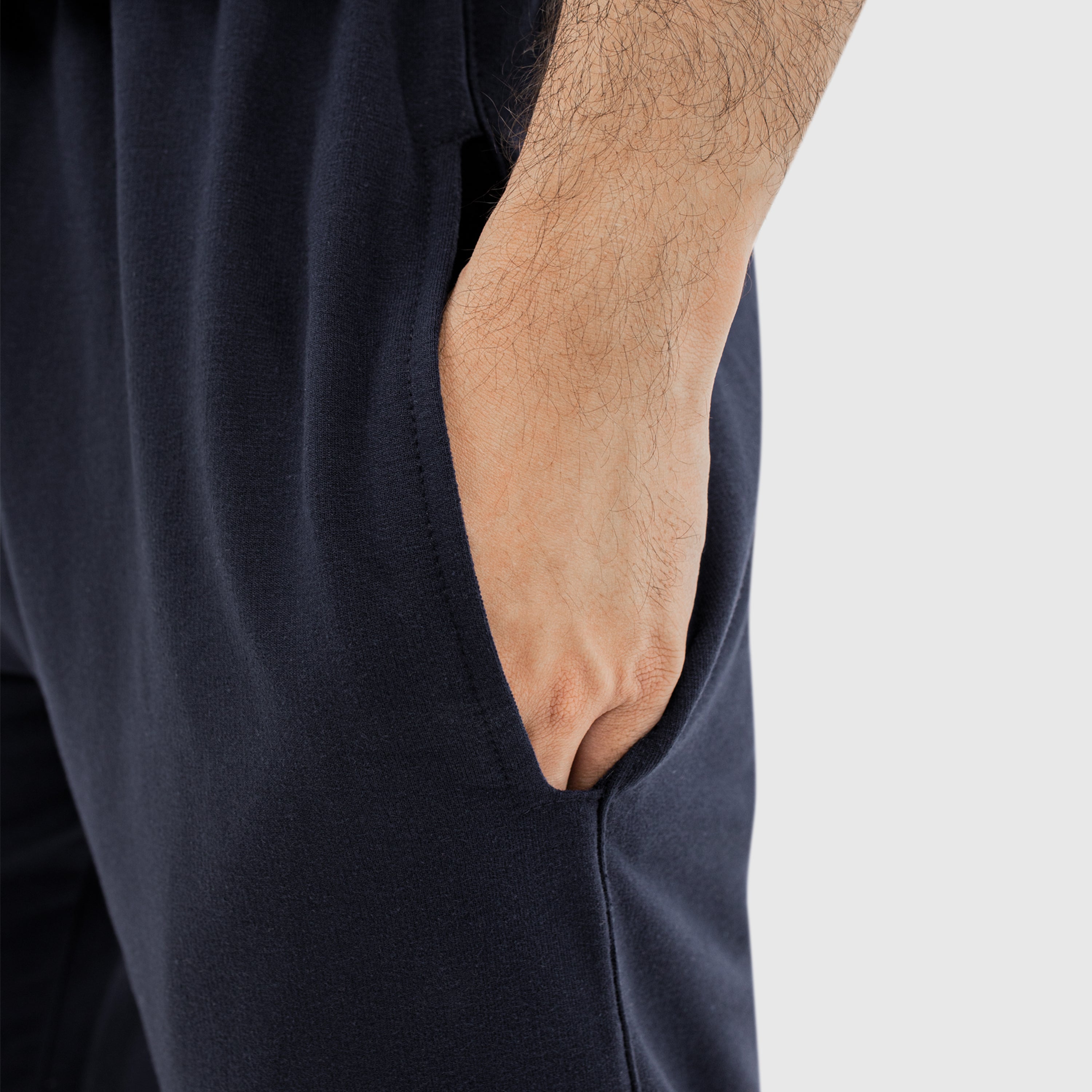 Terry Knitted Bermuda Shorts - Navy