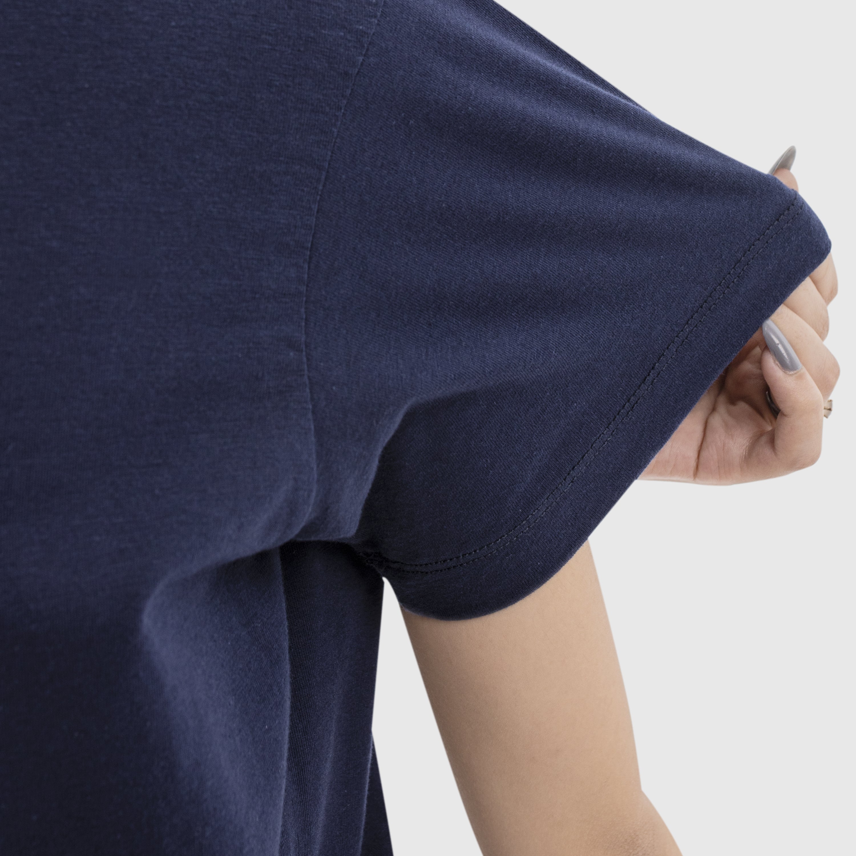 Women Round Neck Tee -  Navy