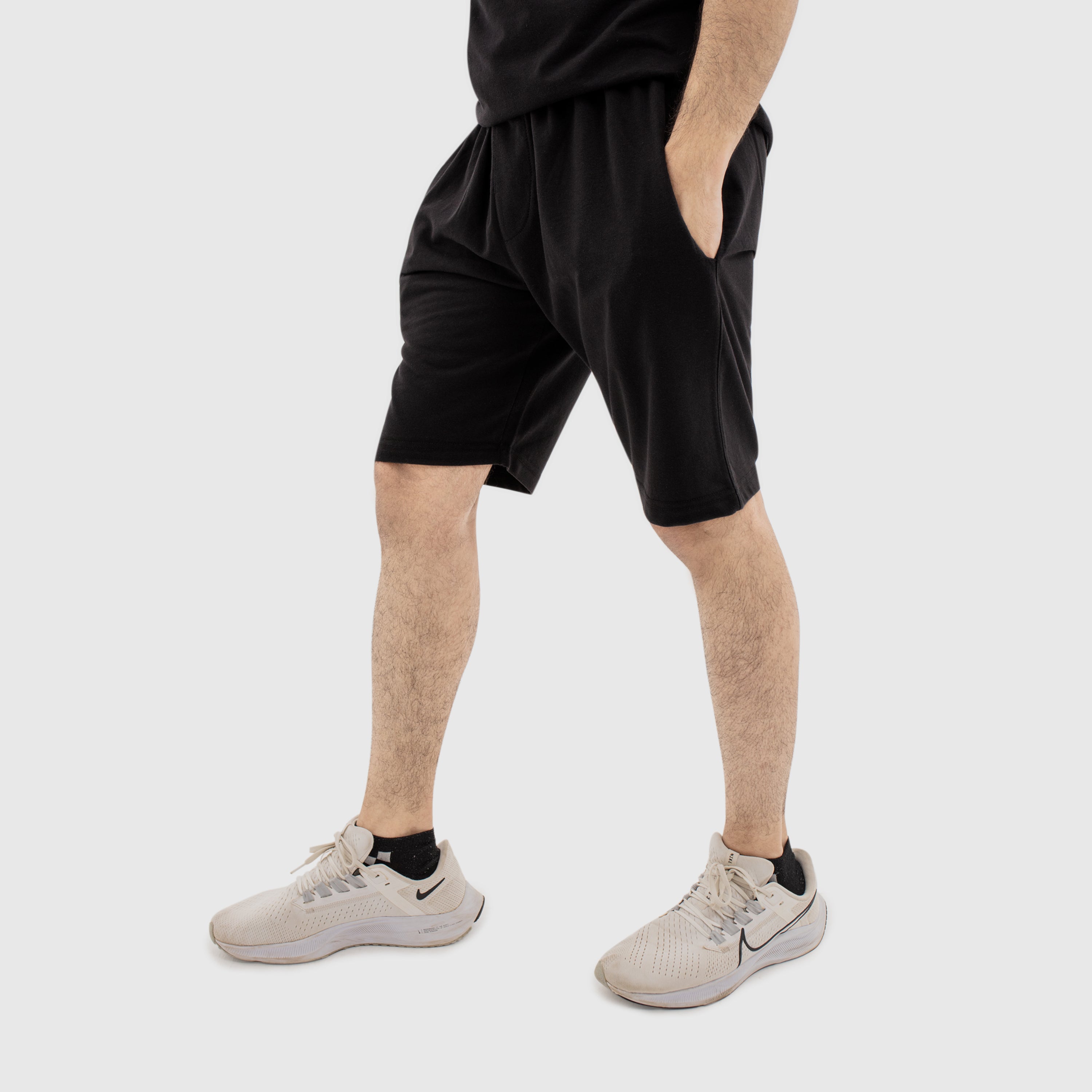 Terry Knitted Bermuda Shorts - Black