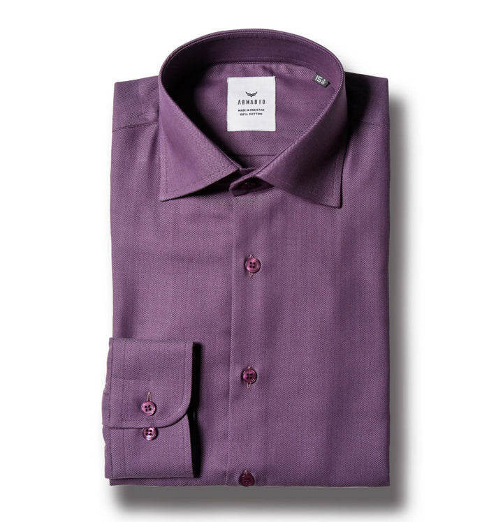 Purple Herringbone Shirt