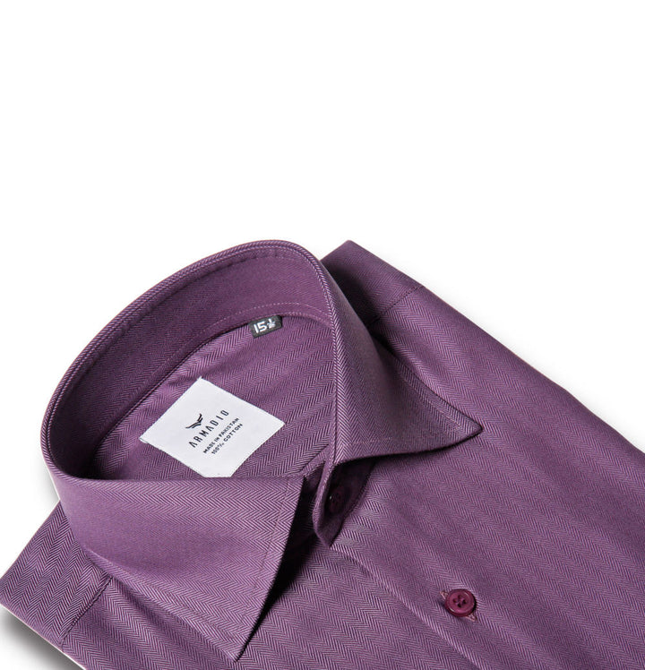 Purple Herringbone Shirt