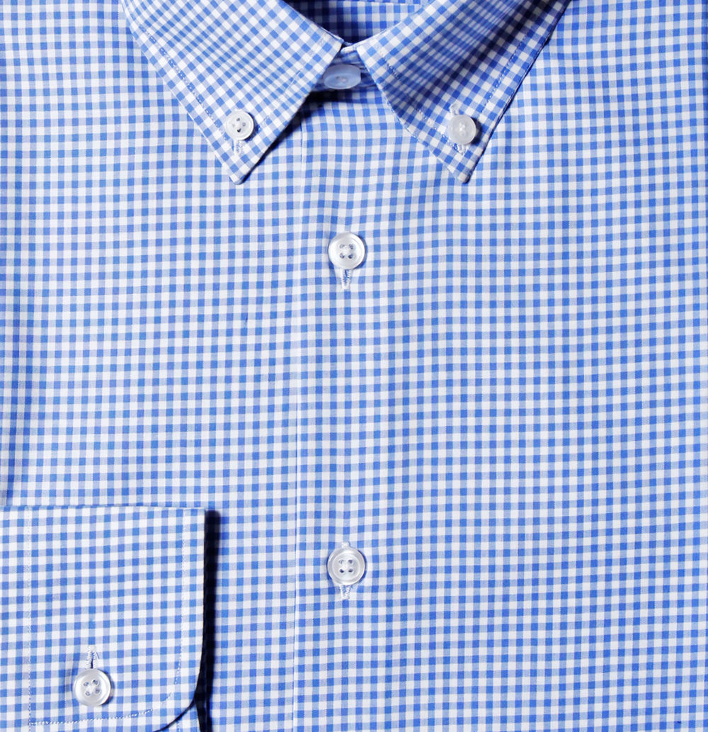 Sky Blue Pin-Check Shirt