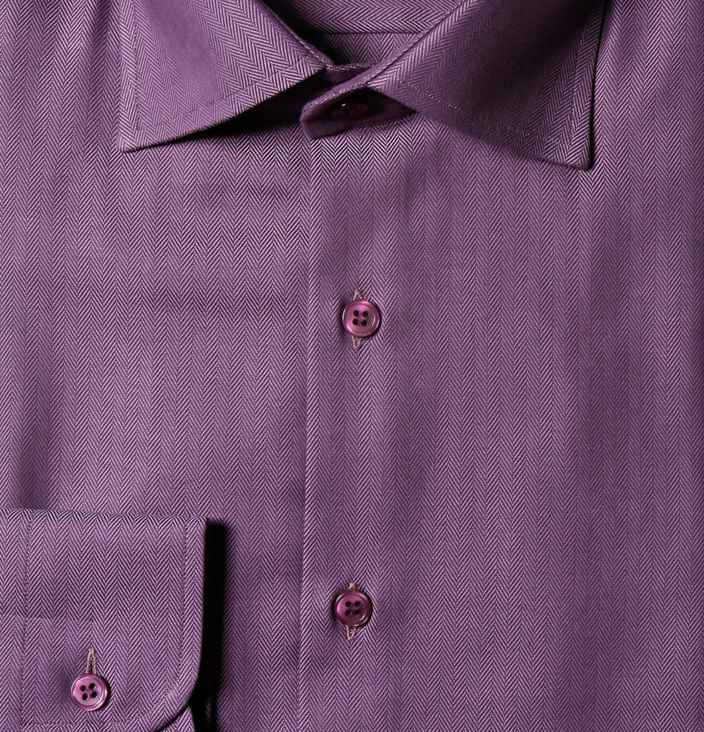 Purple Herringbone Shirt