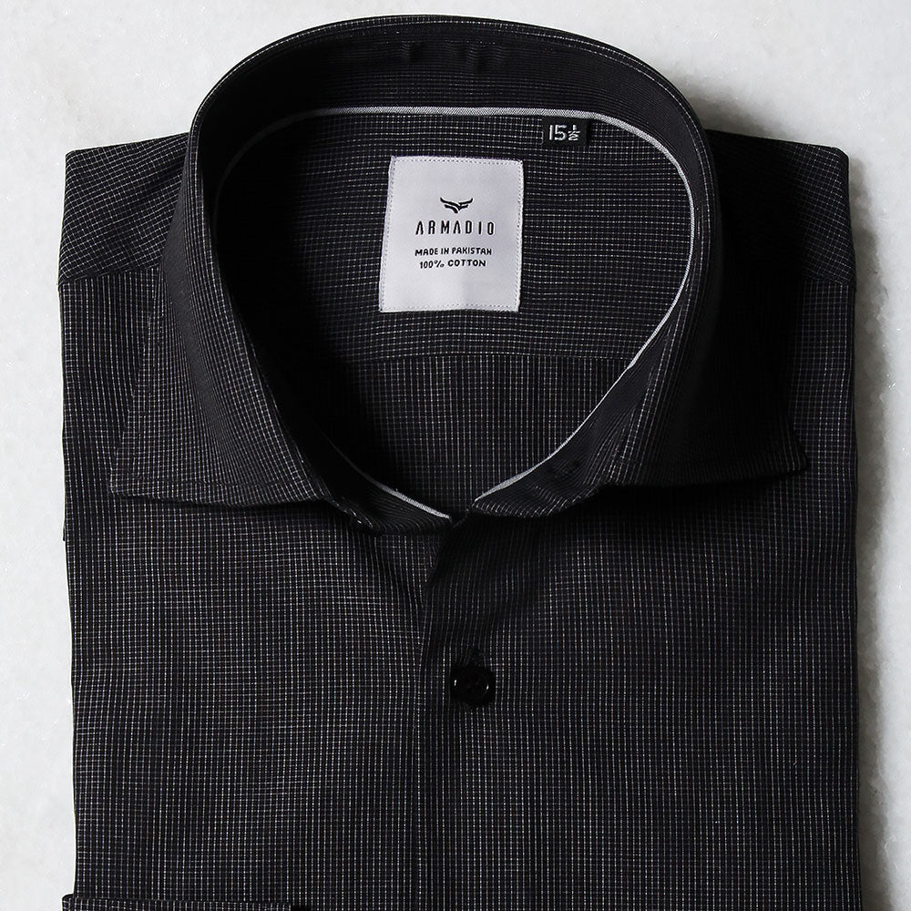 Black Pin Check Shirt