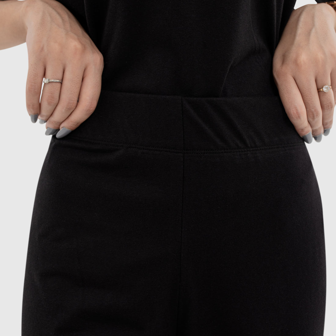 Women Wide Leg Pants - Black