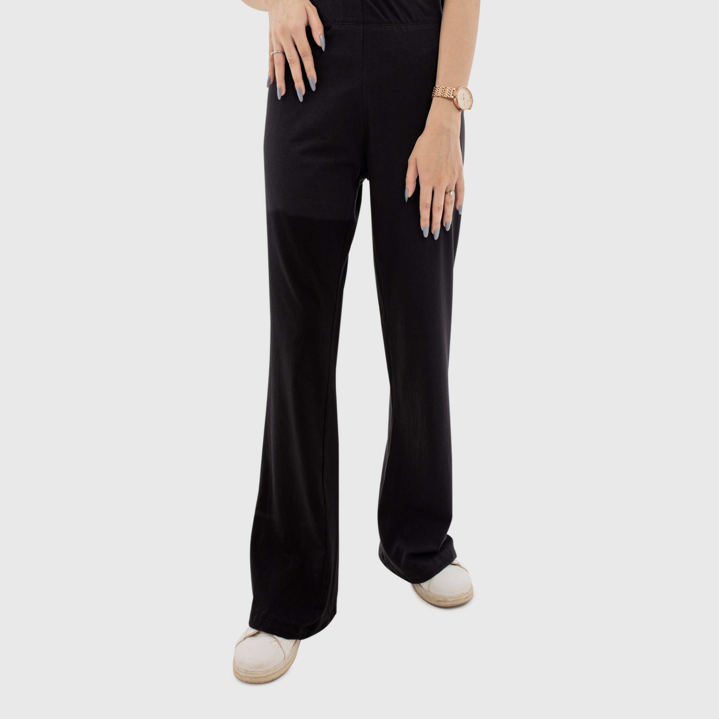 Women Wide Leg Pants - Black