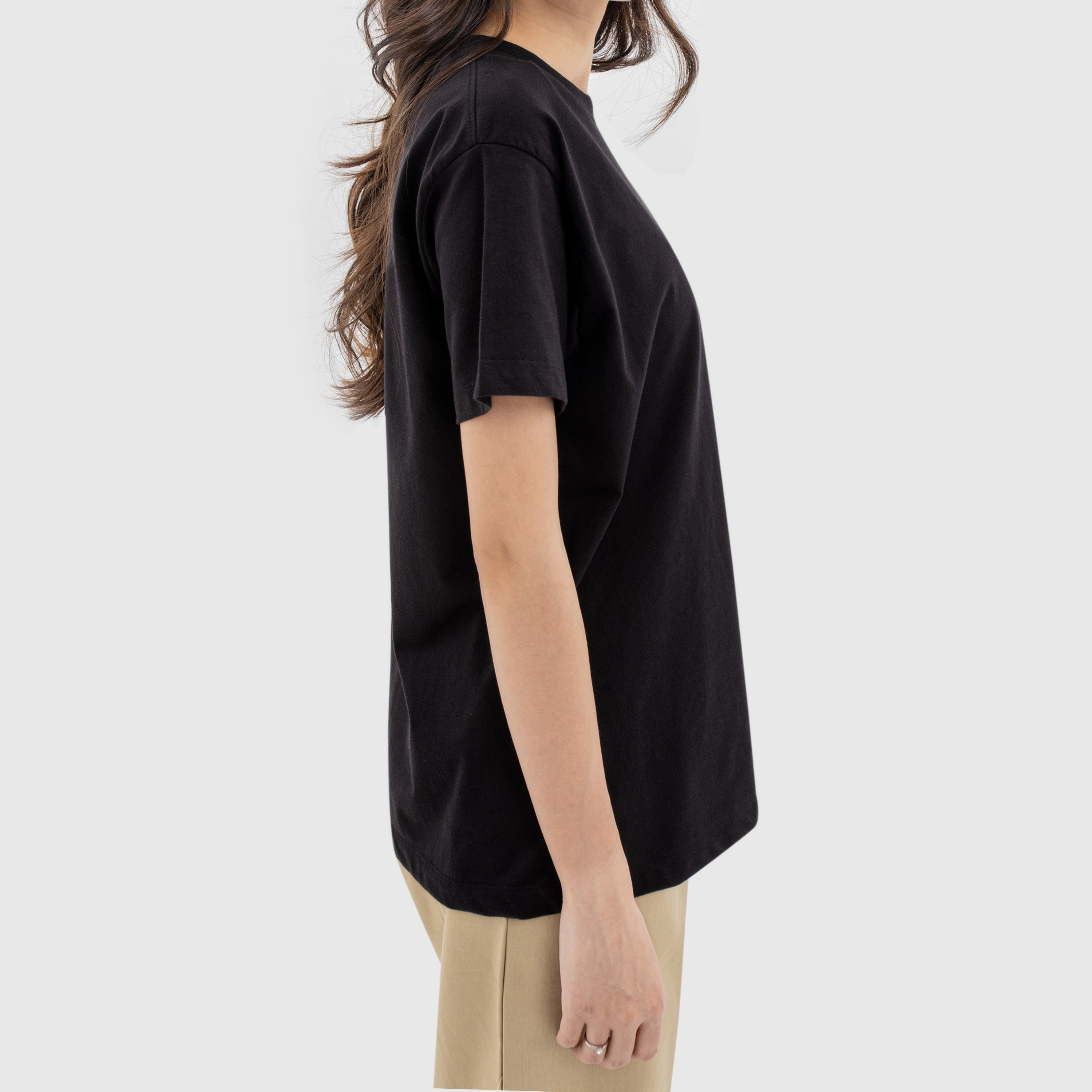 Women Round Neck Tee - Black