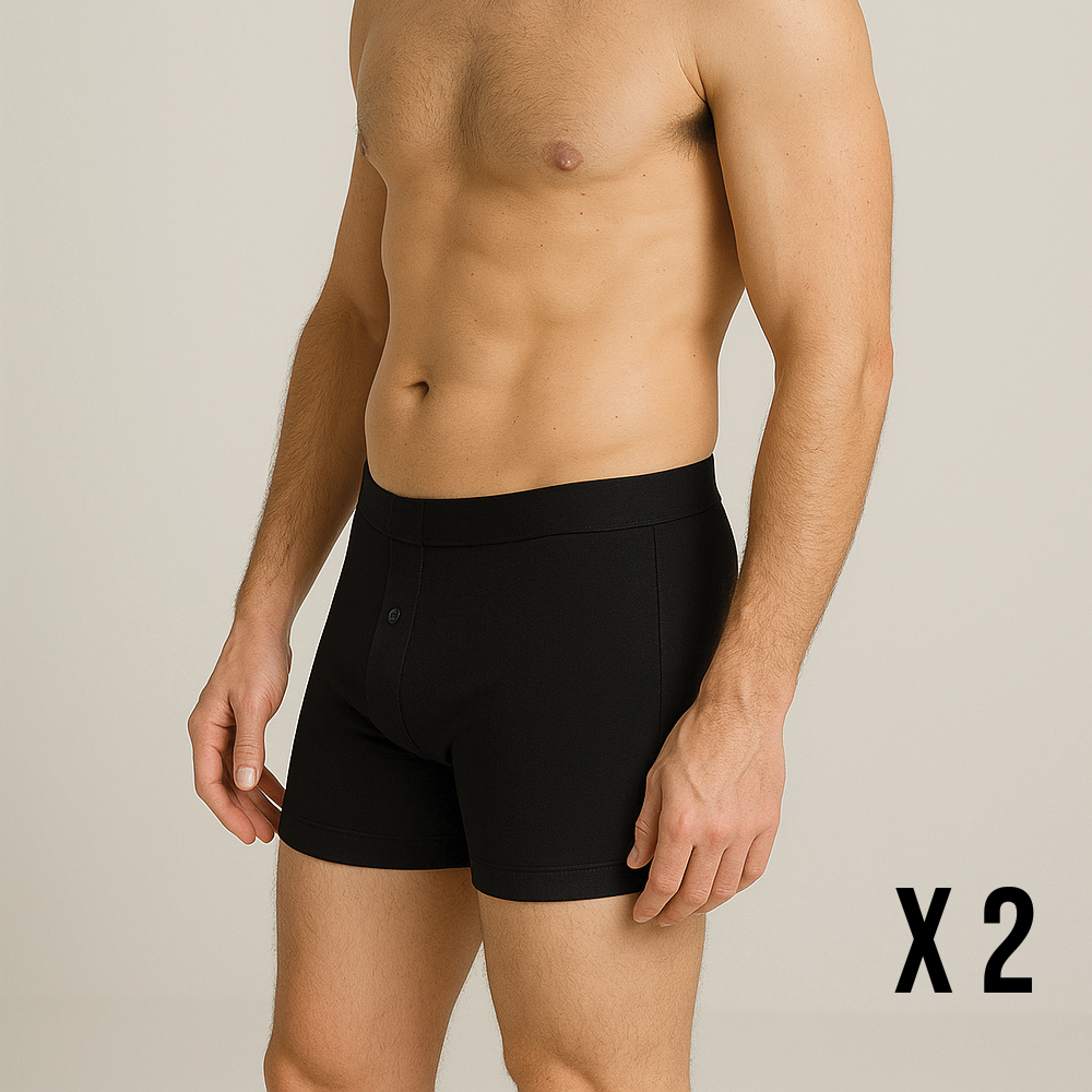 Black Knitted Boxers - Pack of 2