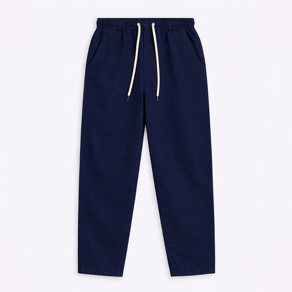 Twill Barrel PJ Pants - Navy