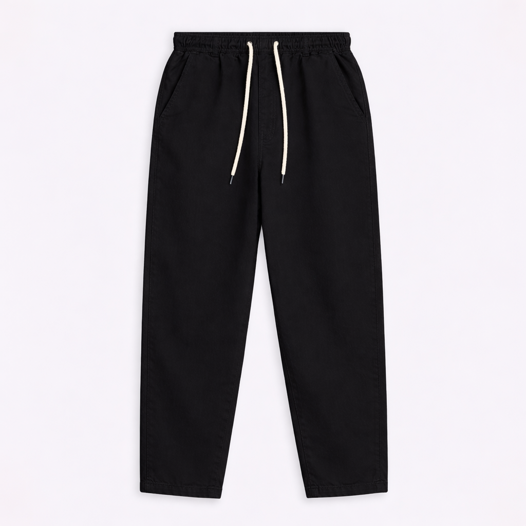 Twill Barrel PJ Pants - Black