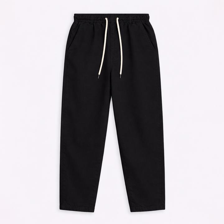 Twill Barrel PJ Pants - Black