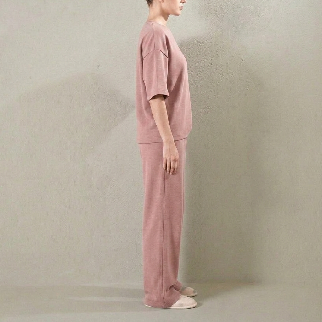 Double Knit Oversized Coord Set - Power Pink