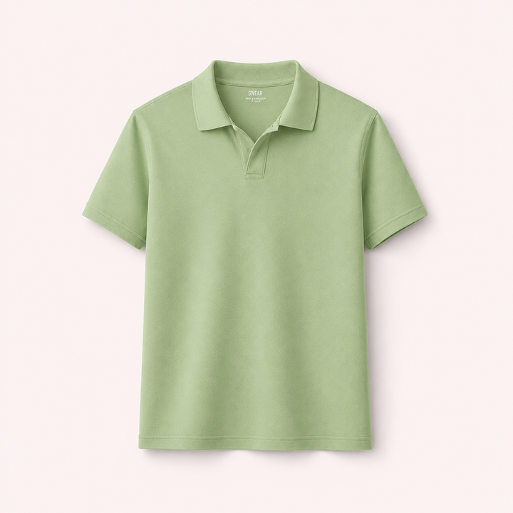 Johnny Collar Polo | Gourd Green