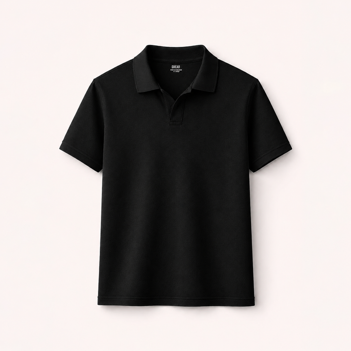 Johnny Collar Polo | Black