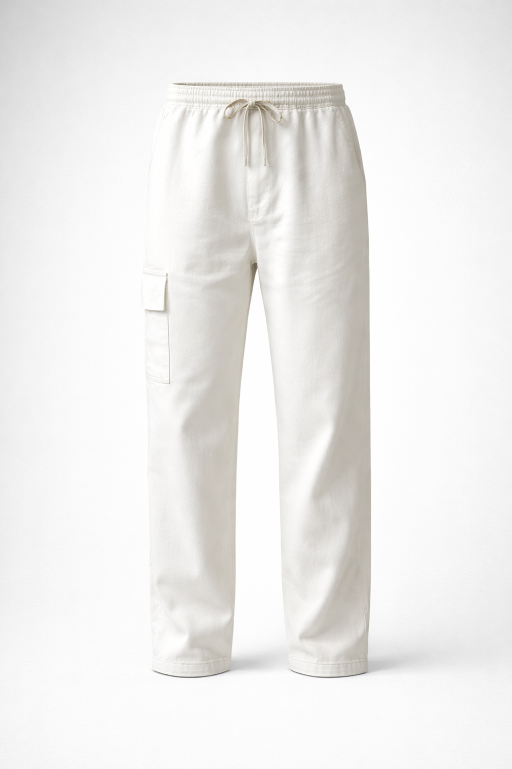 Demin Cargo Pants - White