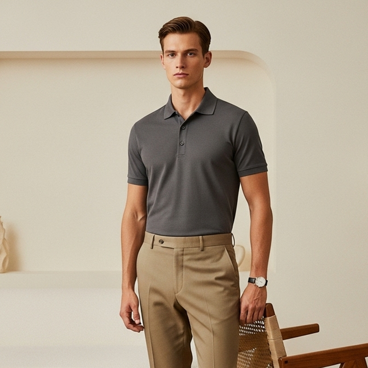 Basic Polo-Charcoal