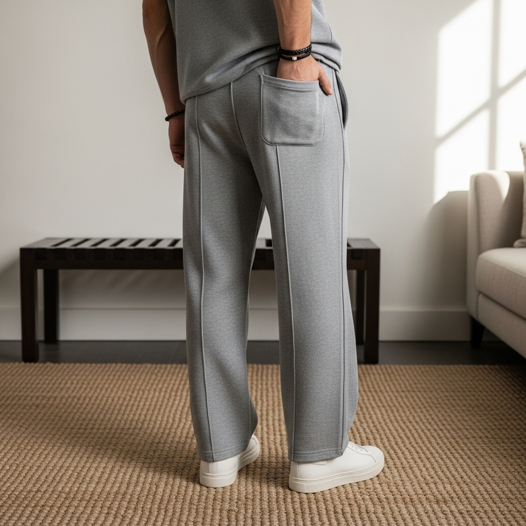 Luxury Knit Pintuck Pants
 - Smoke Grey