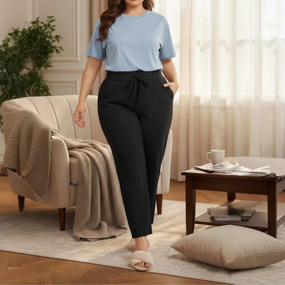 Twill PaperBag Pants - Black