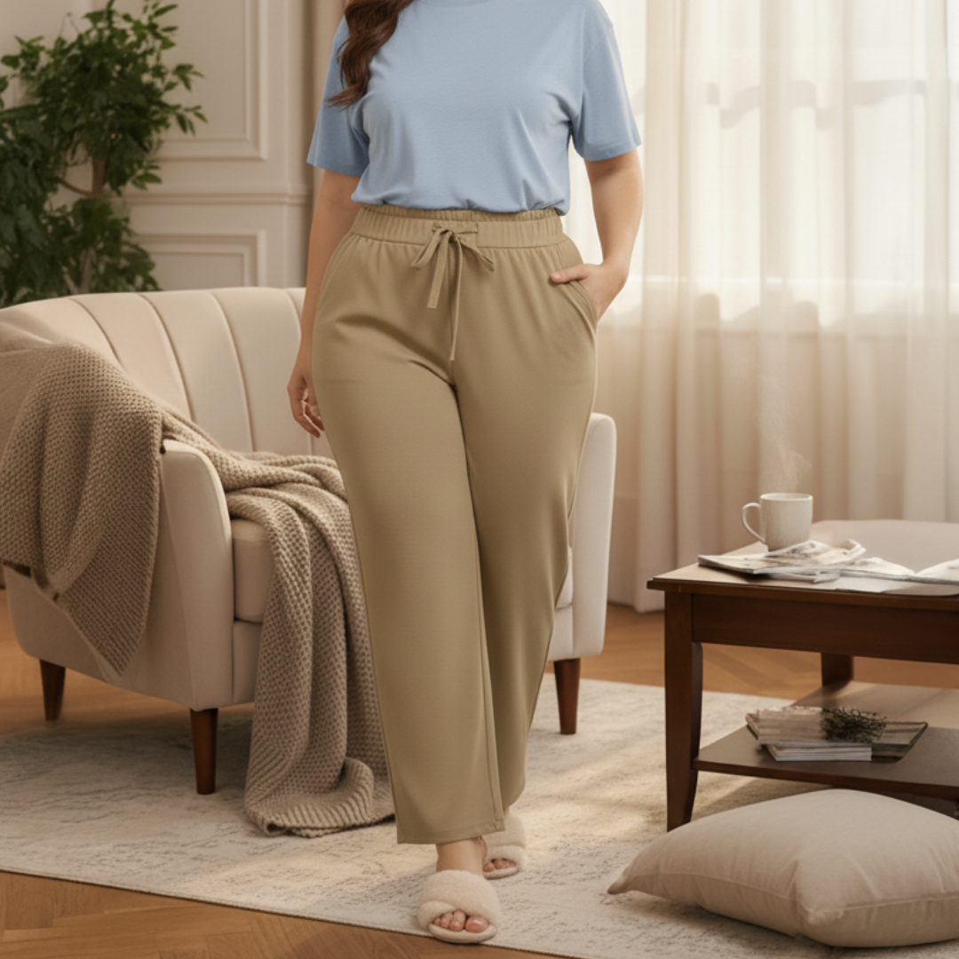 Twill PaperBag Pants - Khaki