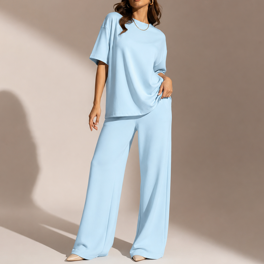 Women Co Ord Set - Ice Blue