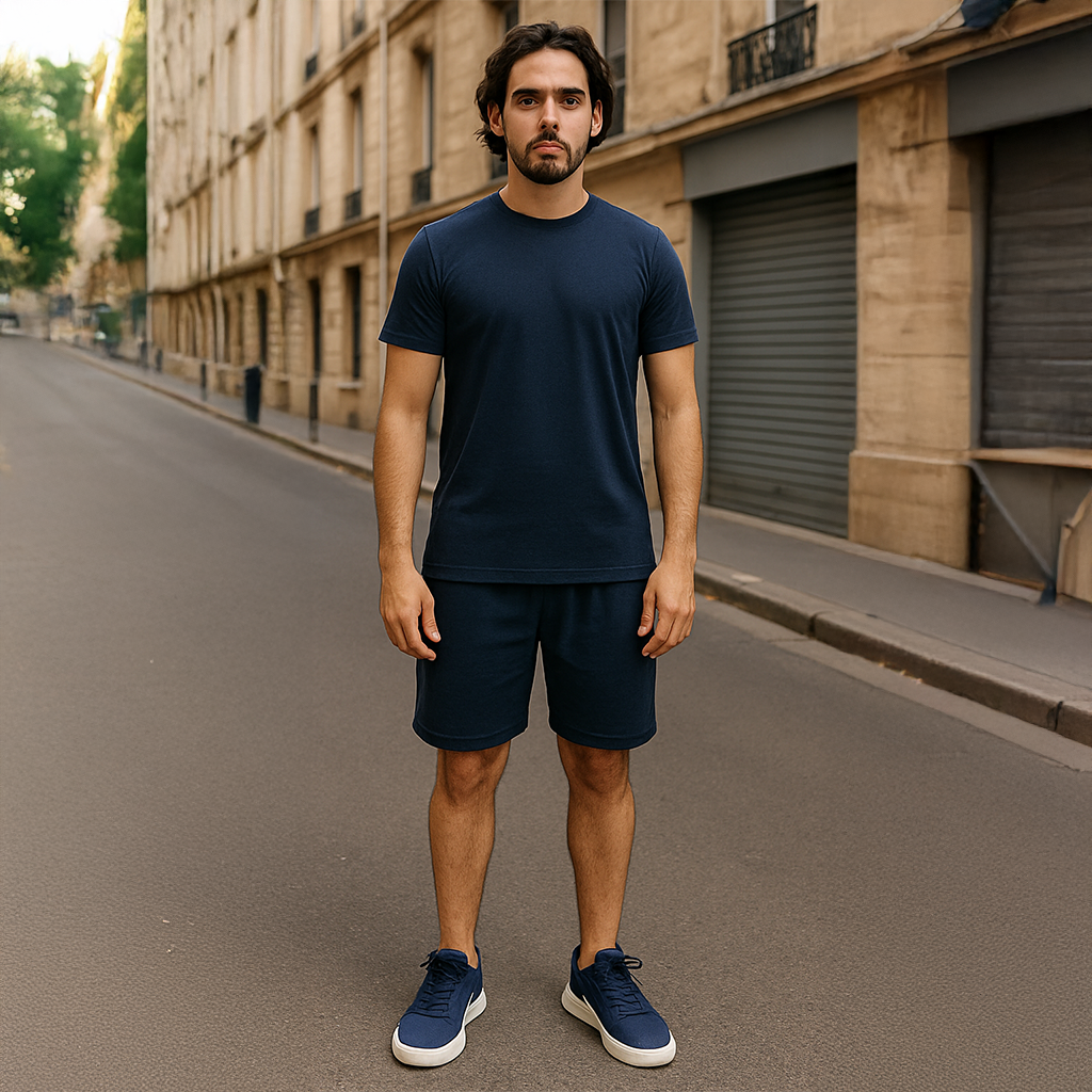 Men Co Ord Set - Navy Blue