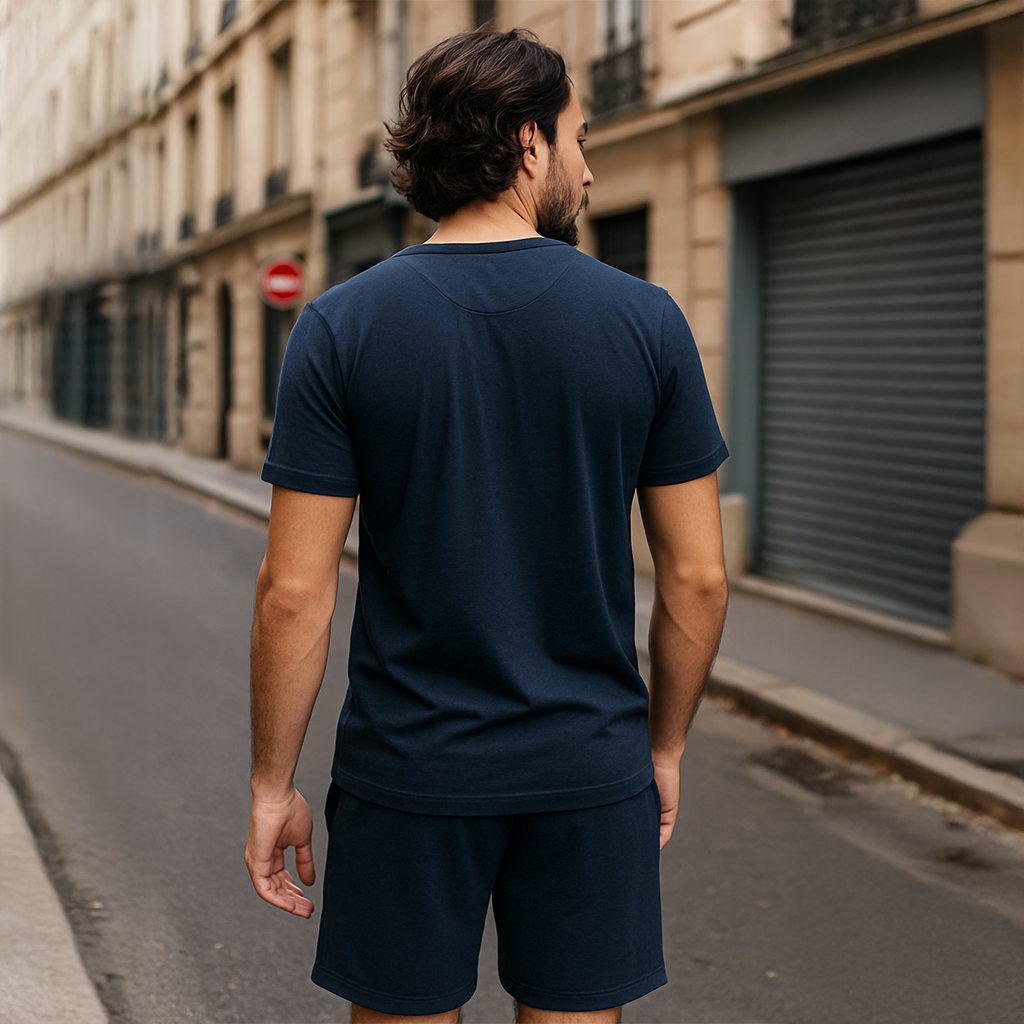 Men Co Ord Set - Navy Blue