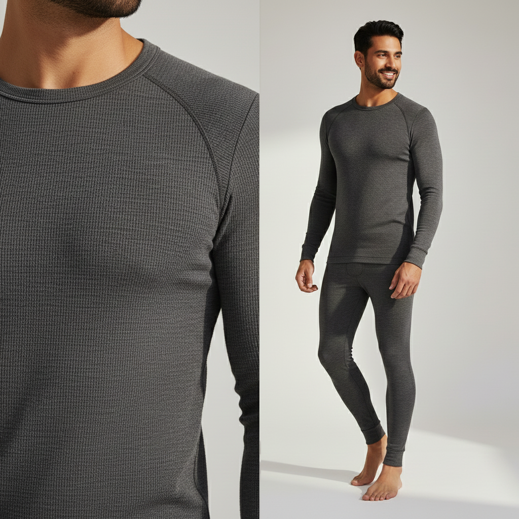 Premium Modal Thermal Suit - Charcoal