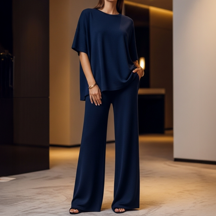 Women Co Ord Set - Navy