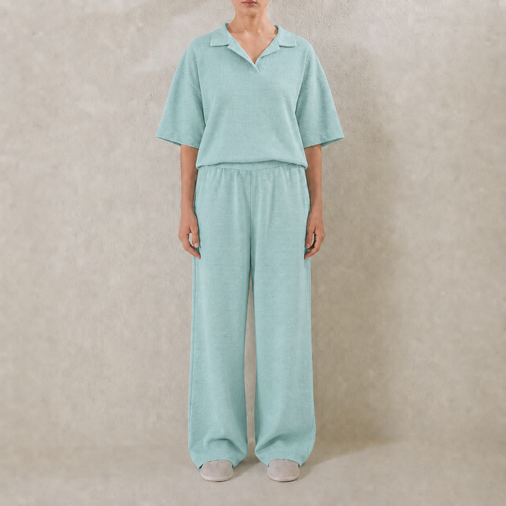 Pop Knit Coord Set Ocean Blue