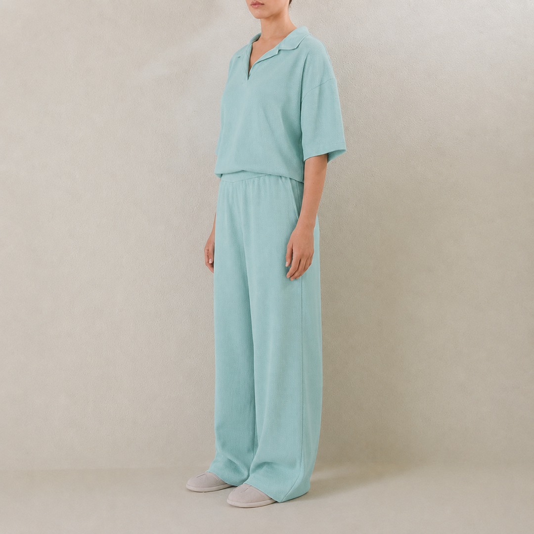 Pop Knit Coord Set Ocean Blue