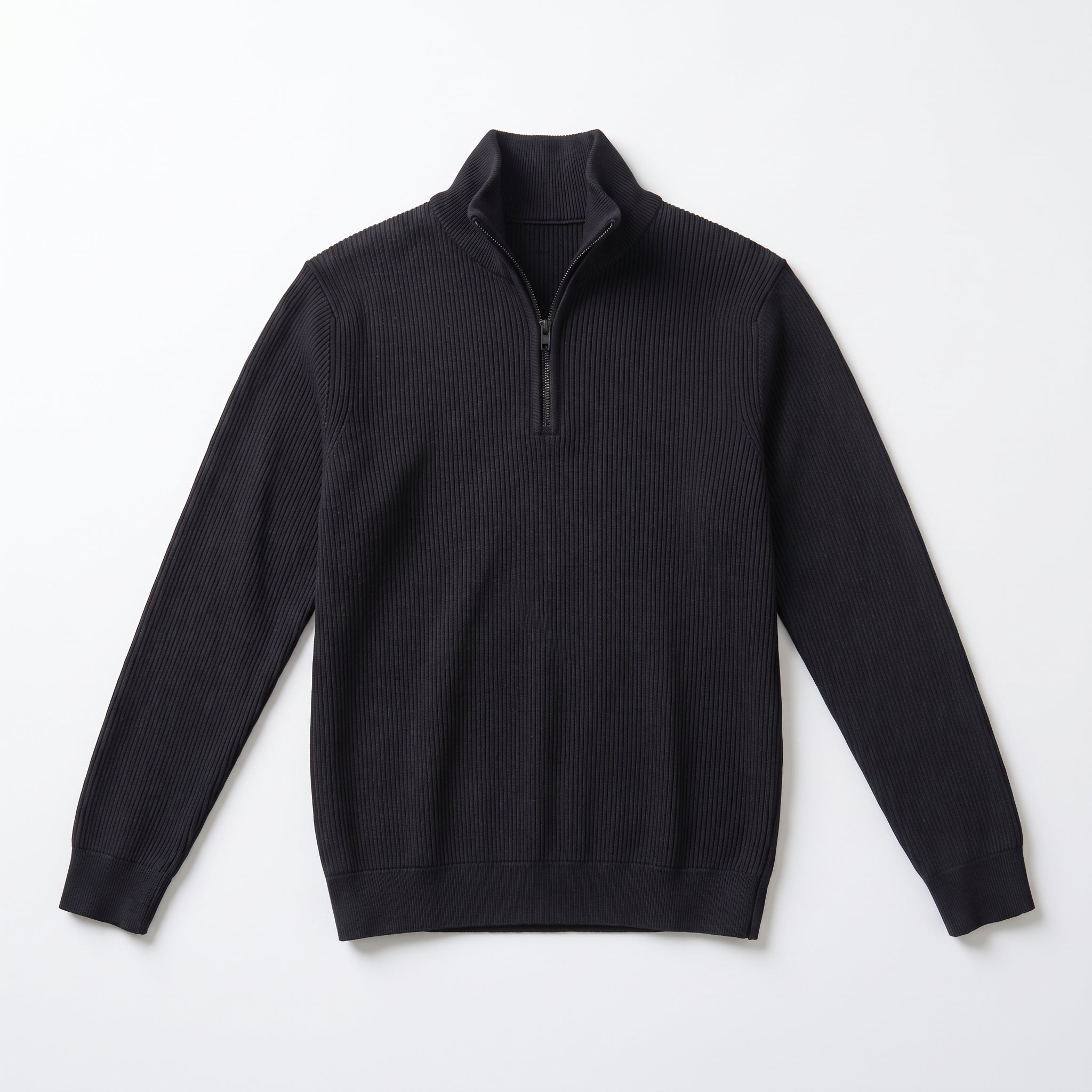 The Atelier Quarter-Zip Black