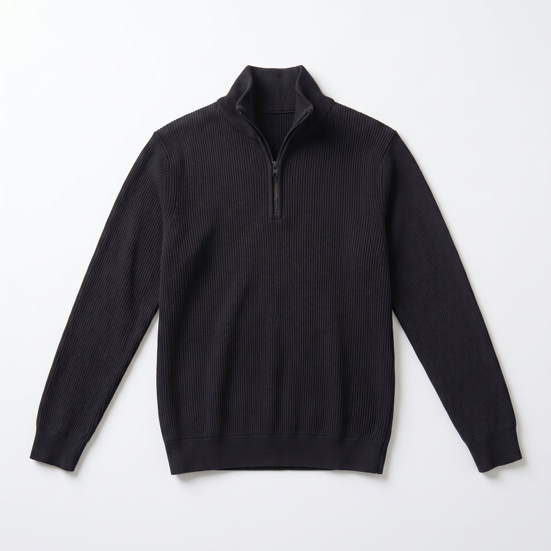 The Atelier Quarter-Zip Black