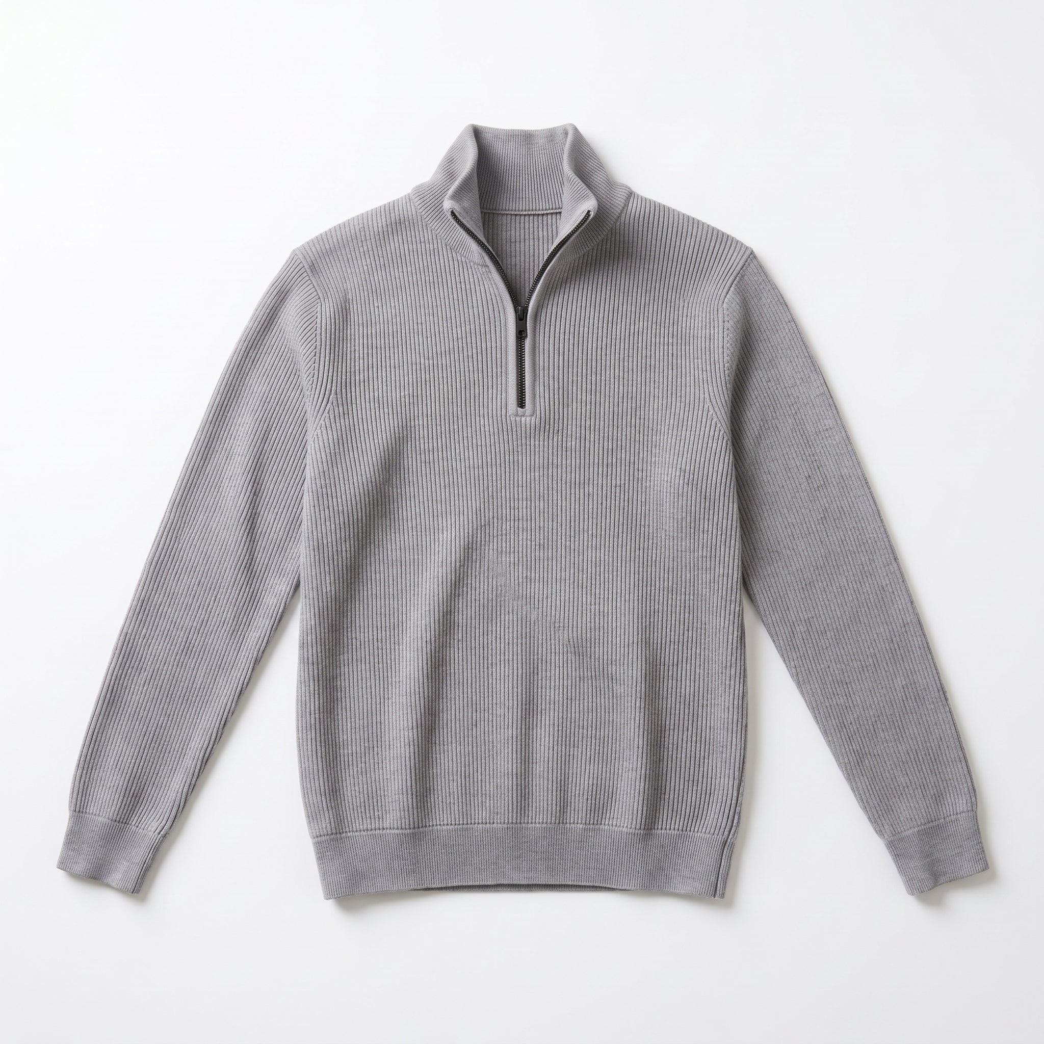 The Atelier Quarter-Zip Heather Grey