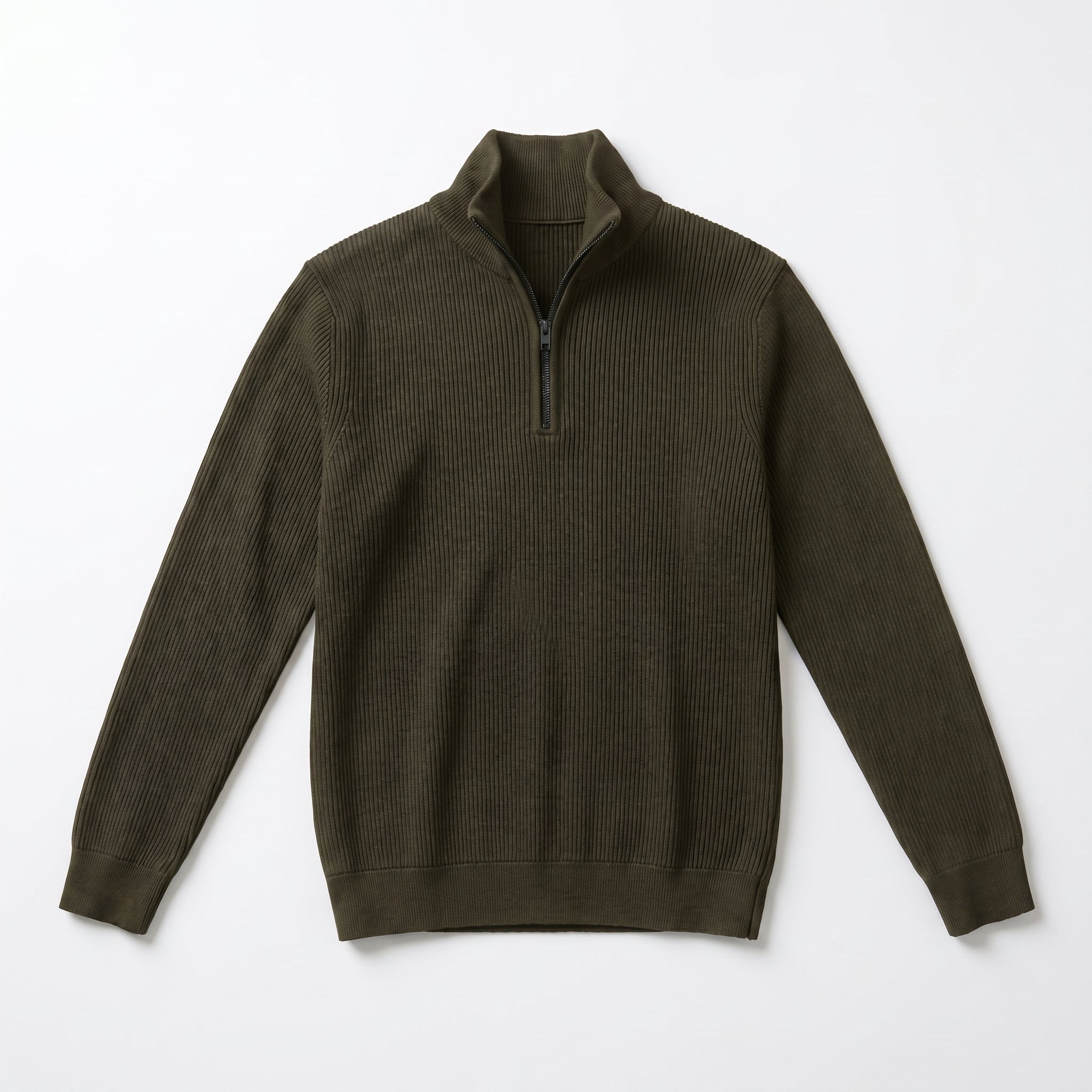 The Atelier Quarter-Zip Army Green