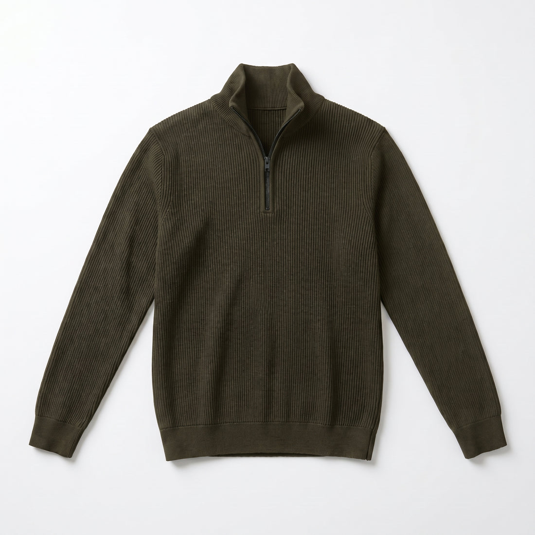 The Atelier Quarter-Zip Army Green