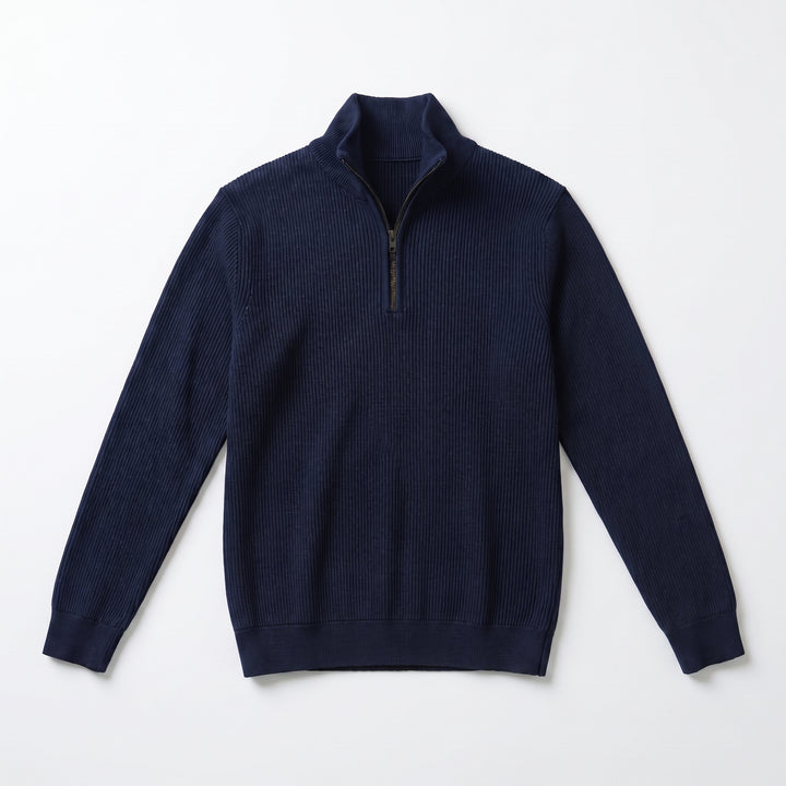 The Atelier Quarter-Zip French Blue