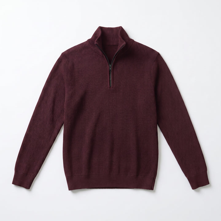 The Atelier Quarter-Zip Cranberry