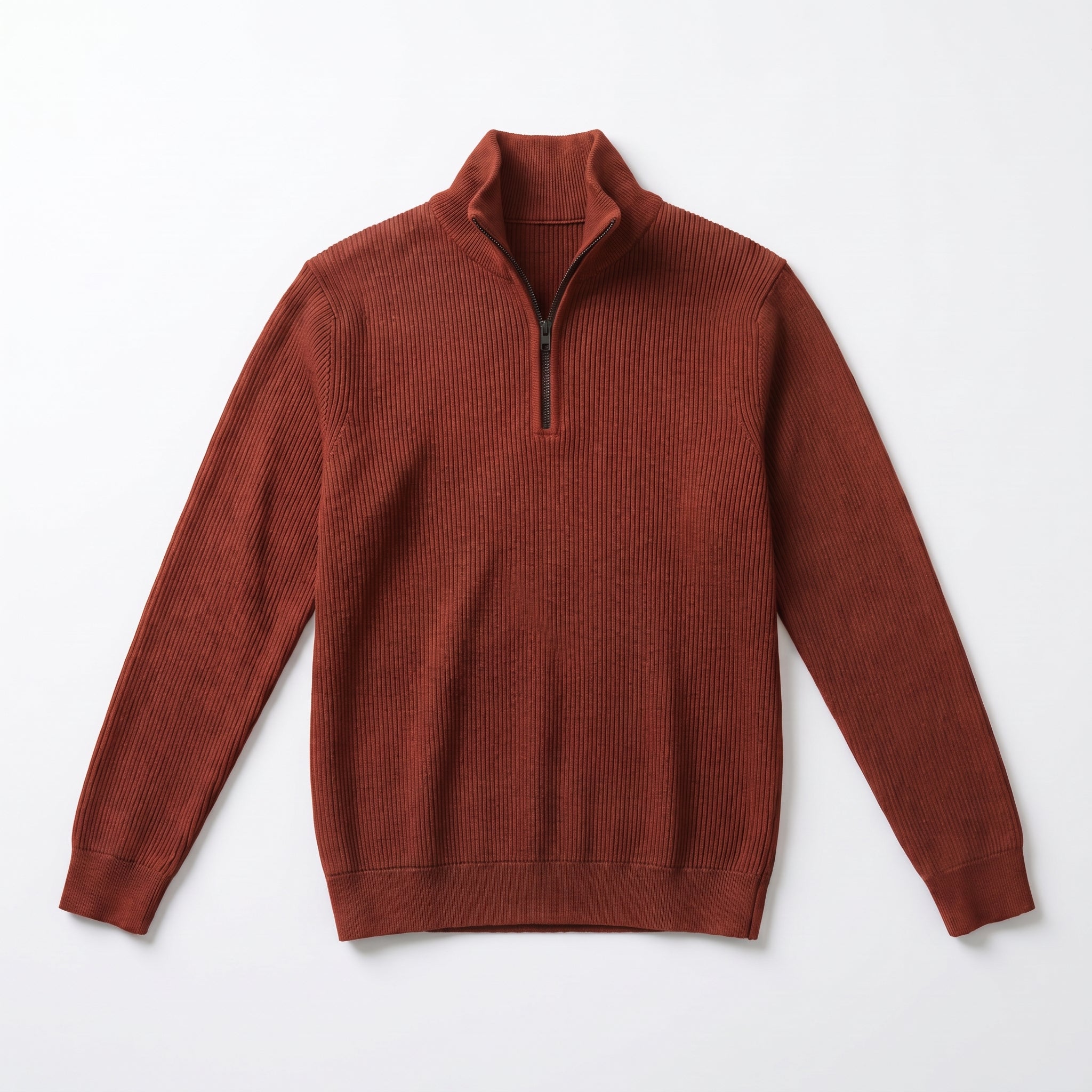 The Atelier Quarter-Zip Canyon Rust