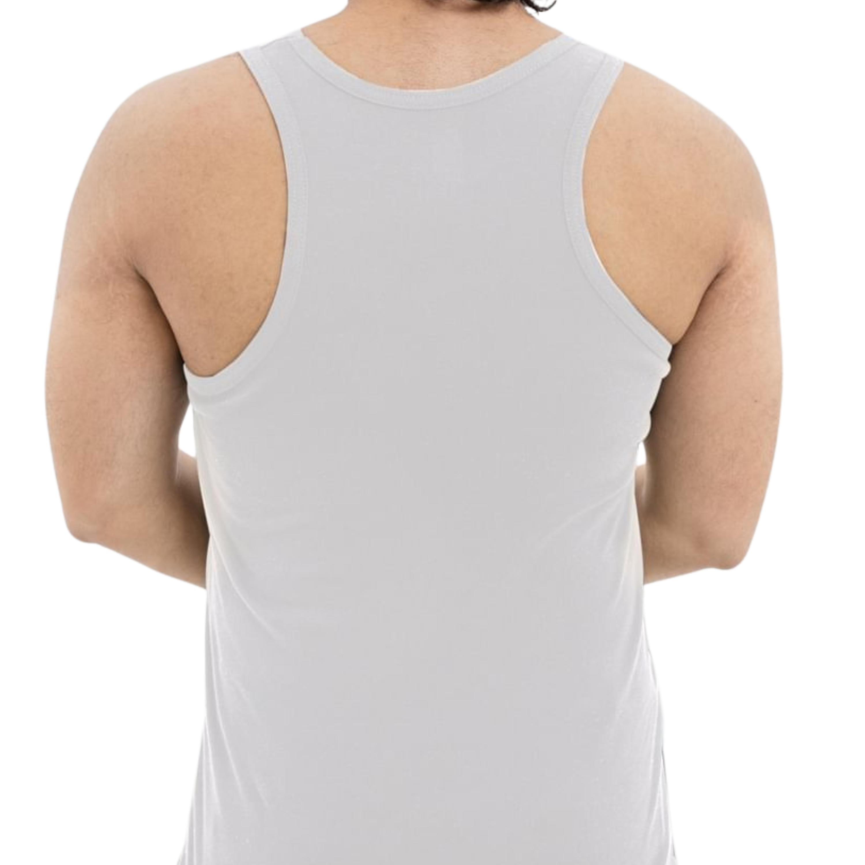 Ribbed A-Vest - White