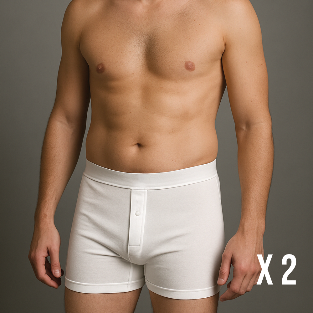 White Knitted Boxers - Pack of 2