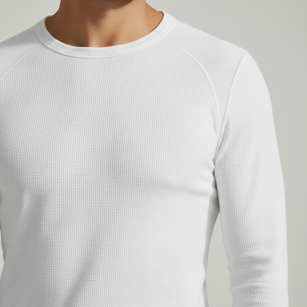 Premium Modal Thermal Full Sleeves Shirt White