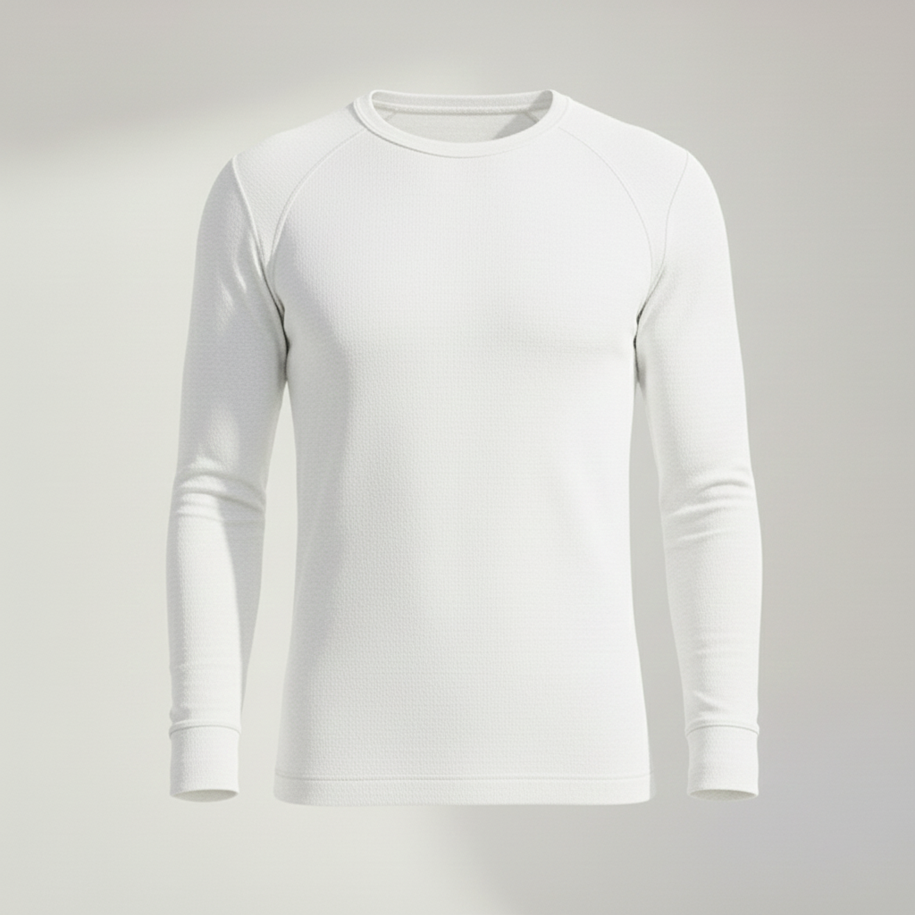 Premium Modal Thermal Full Sleeves Shirt White
