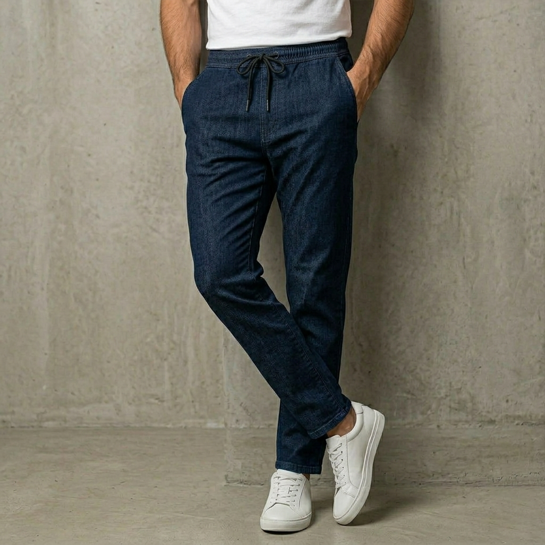 Denim - Track Pants - Indigo Blue