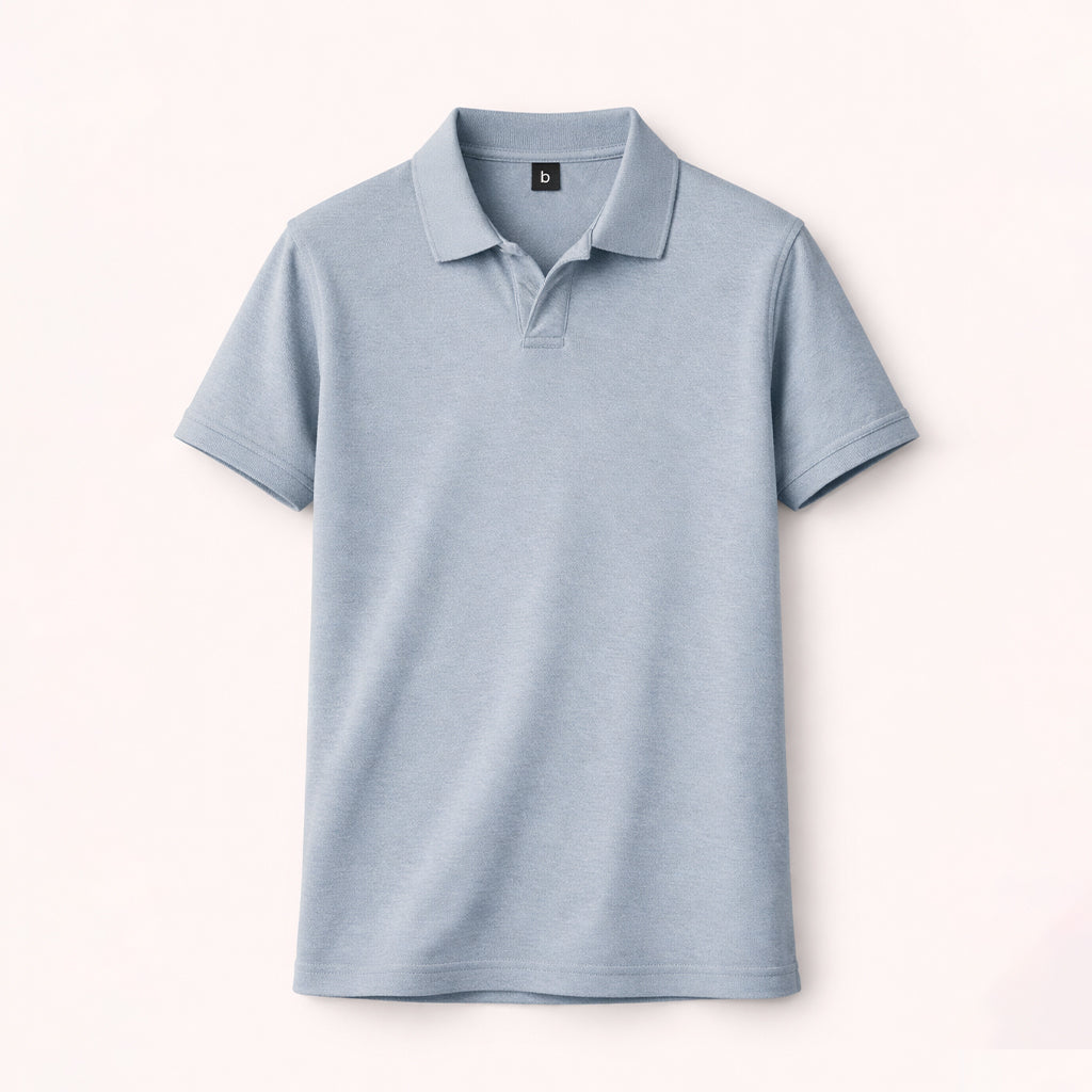 Johnny Collar Polo | Ice Blue