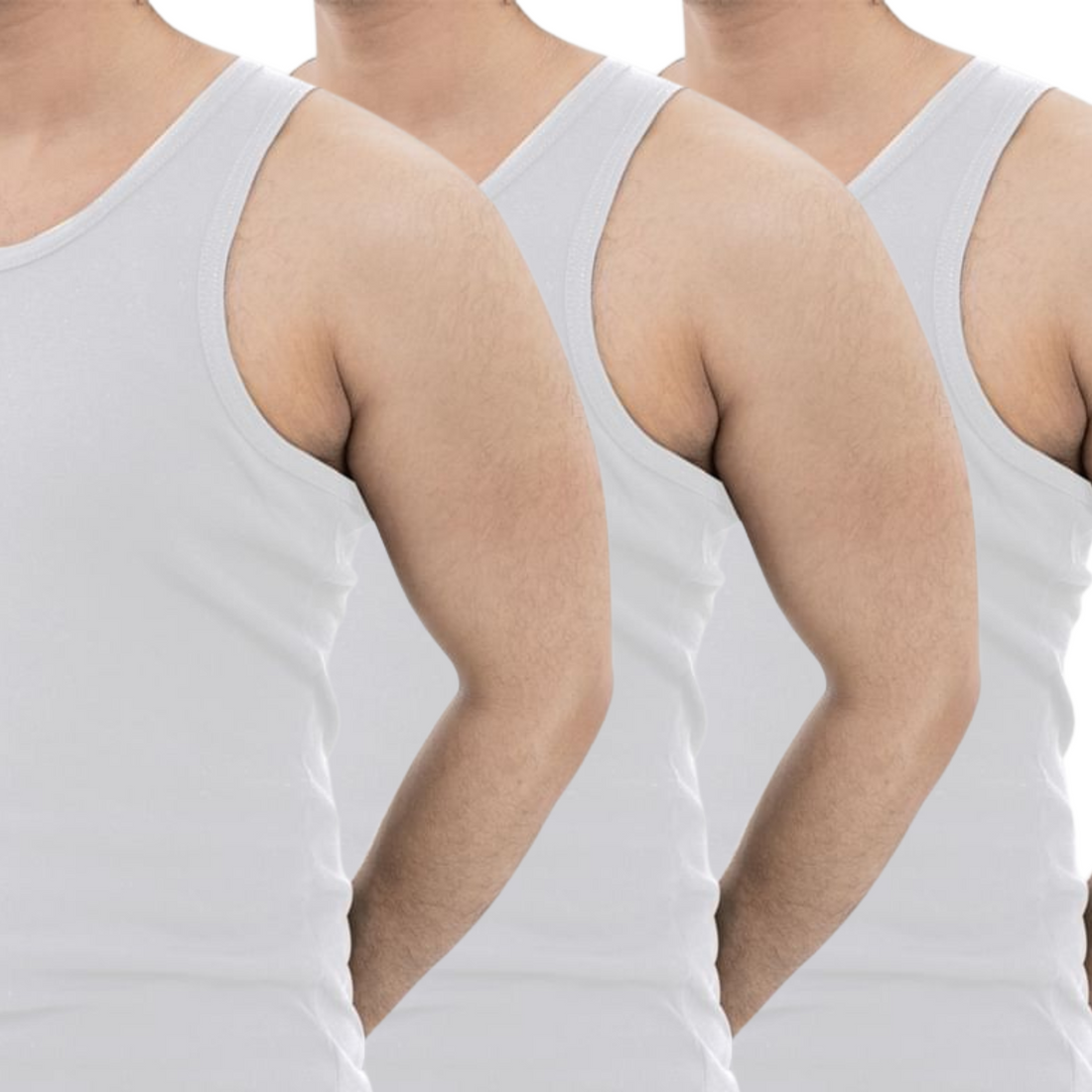 Seamless Jersey Vest - White - Pack of 3