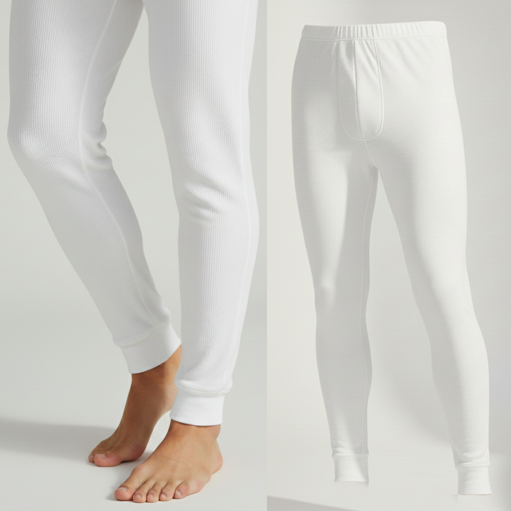 Premium Modal Thermal Pants - White