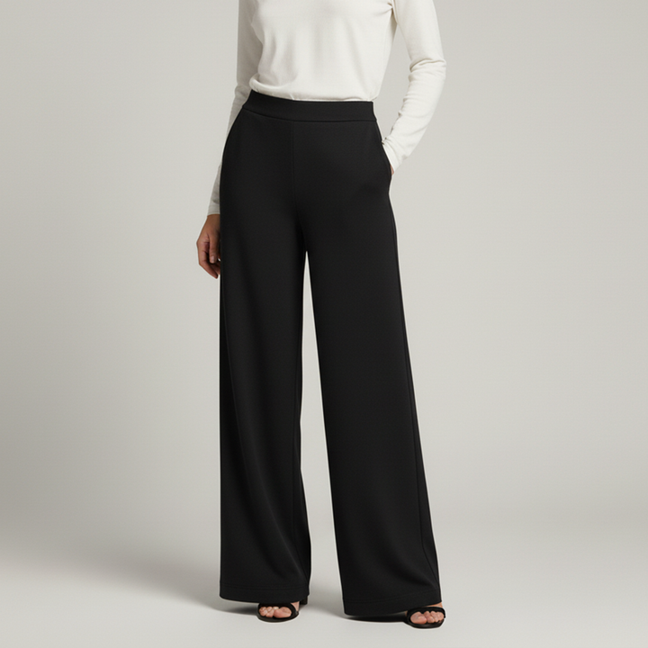 Hi-Rise Flared Pants - Eve Black