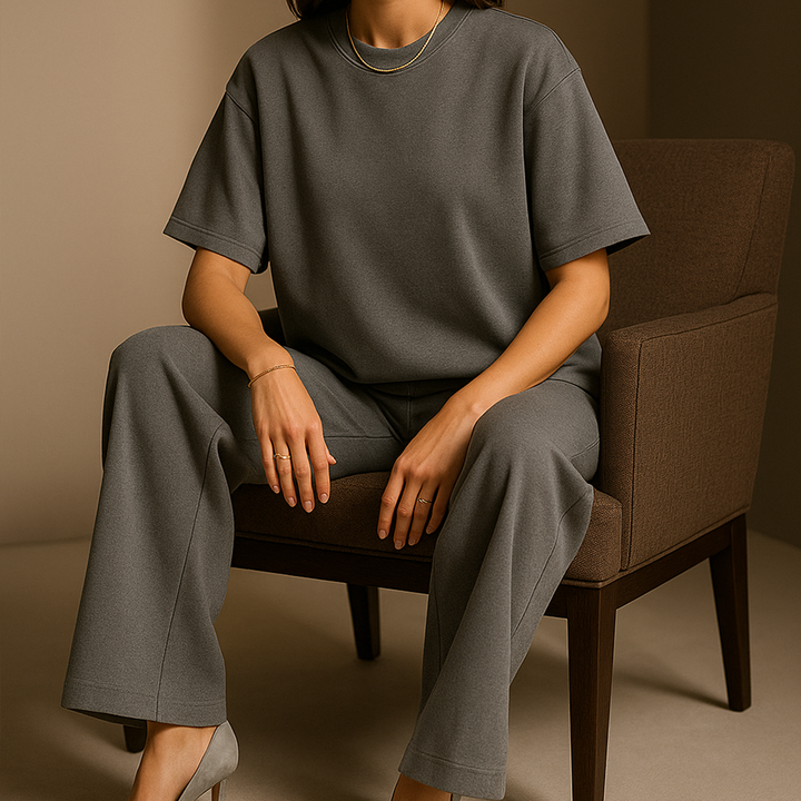 Women Co Ord Set - Smokey Grey