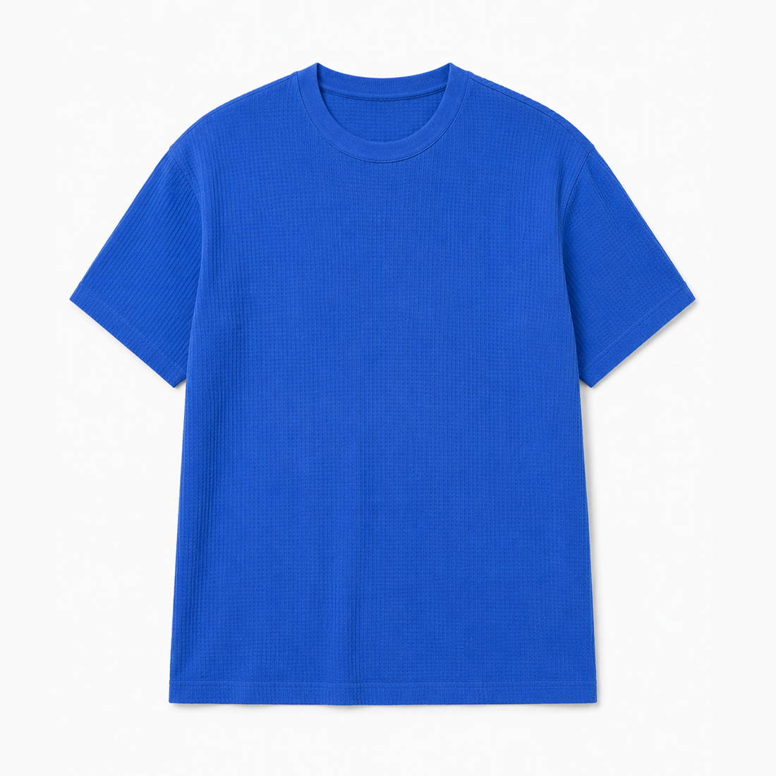 Mini Waffle Oversized Tee Shirt - Queens Blue
